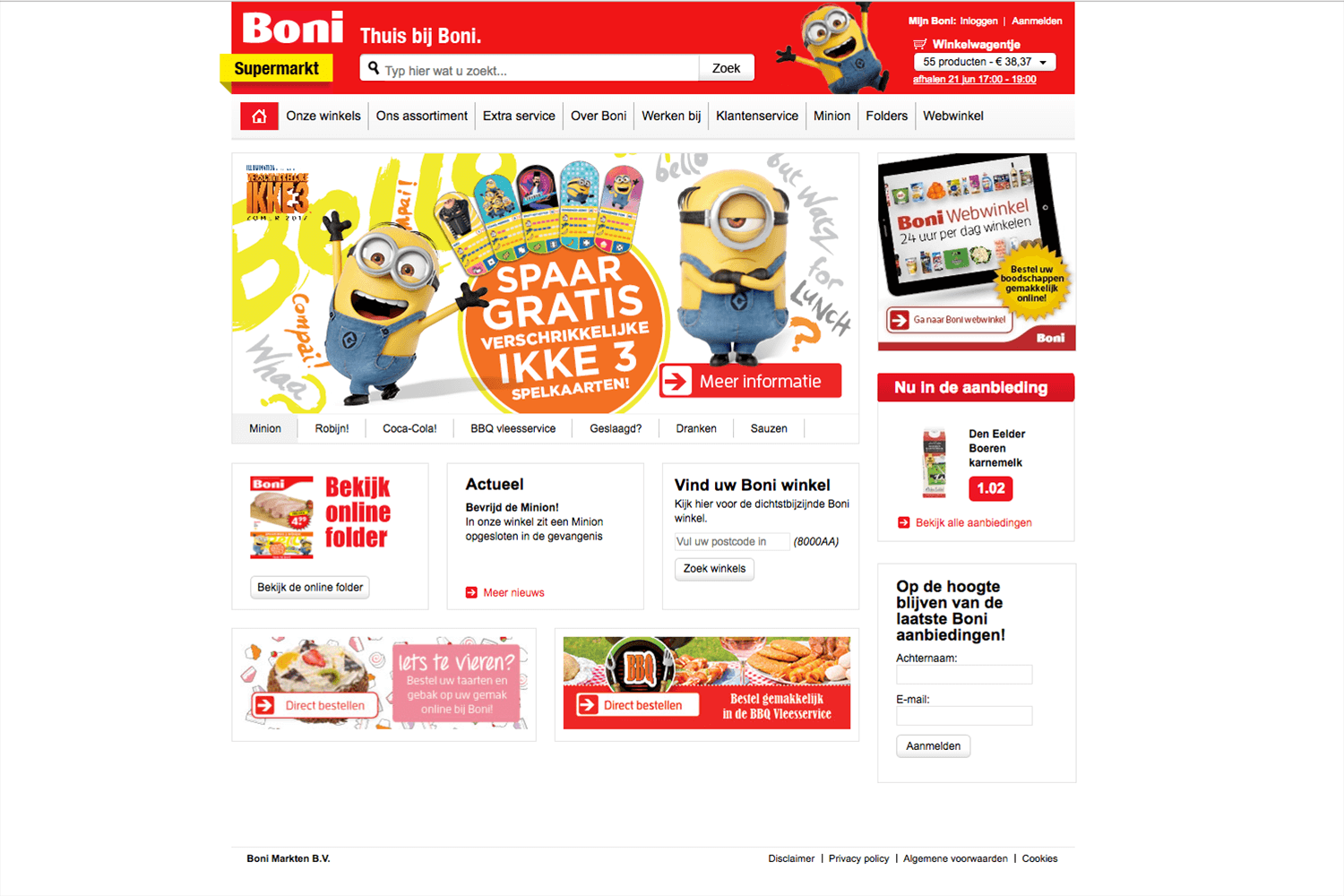 online boodschappen doen boni