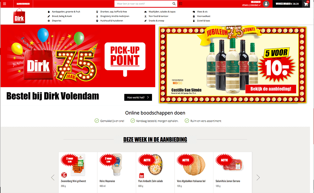 Online boodschappen bestellen bij Dirk | Bezorgen en afhalen